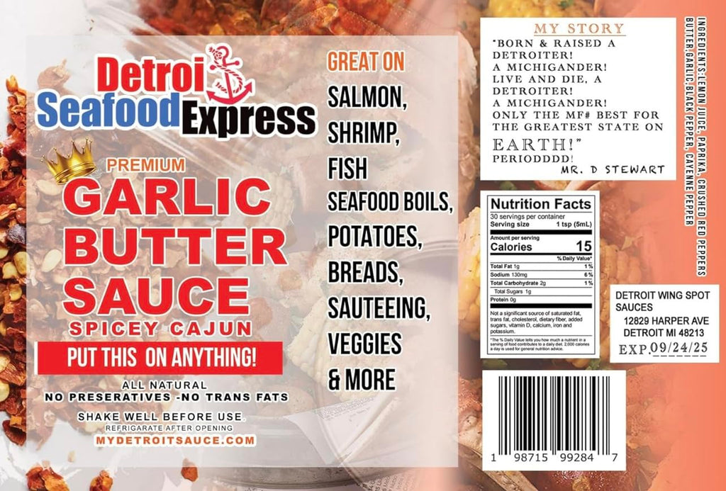 Generic Cajun Garlic Butter Sauce Detroit Seafood Express