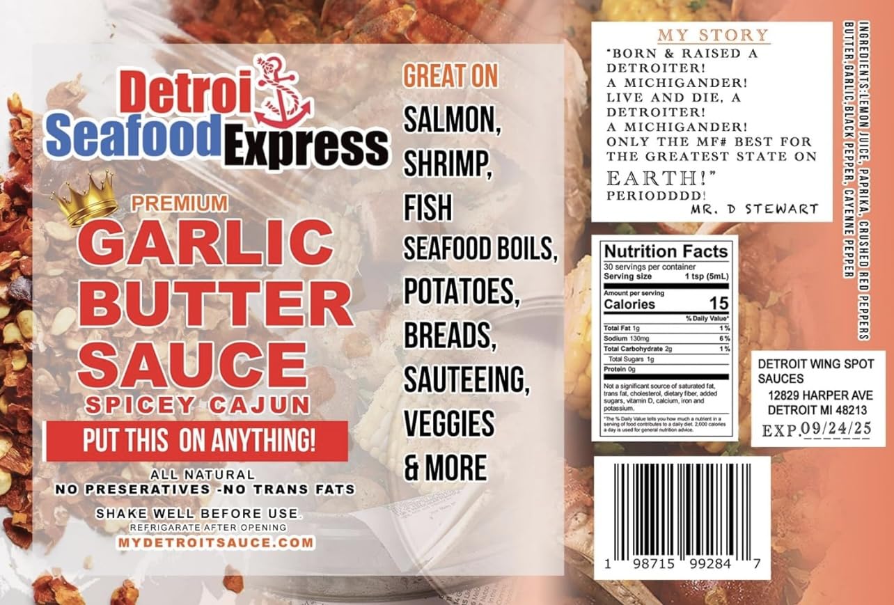 Generic Cajun Garlic Butter Sauce Detroit Seafood Express